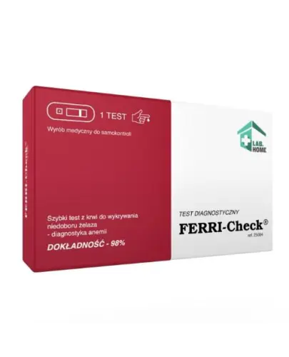 LAB HOME FERRI-Check® test do oceny poziomu ferrytyny w krwi 1 sztuka
