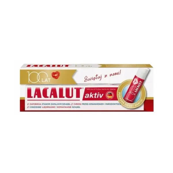 LACALUT ACTIV PASTA DO ZĘBÓW + POMADKA DO UST GRATIS!