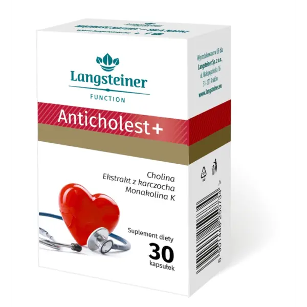 LANGSTEINER ANTICHOLEST+ CHOLINA 30 KAPSUŁEK