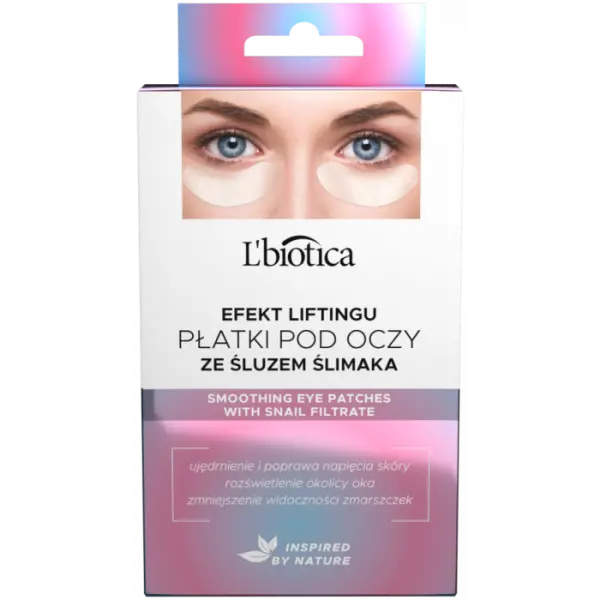 L'BIOTICA HYDROŻELOWE PŁATKI POD OCZY ZE ŚLUZEM ŚLIMAKA EFEKT LIFTINGU 3X2 SZTUK