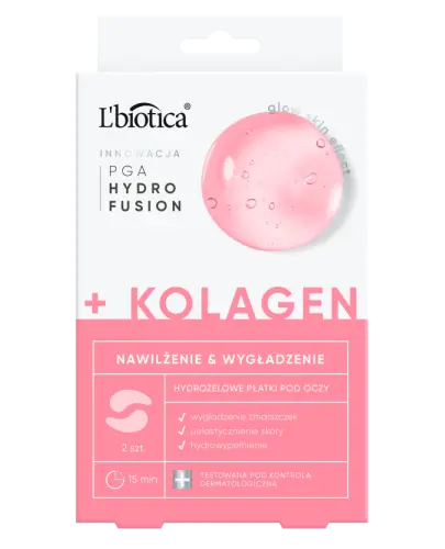L'BIOTICA PGA HYDRO FUSION HYDROŻELOWE PŁATKI POD OCZY Z KOLAGENEM 1 PARA