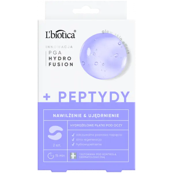 L'BIOTICA PGA HYDRO FUSION HYDROŻELOWE PŁATKI POD OCZY Z PEPTYDAMI 1 PARA