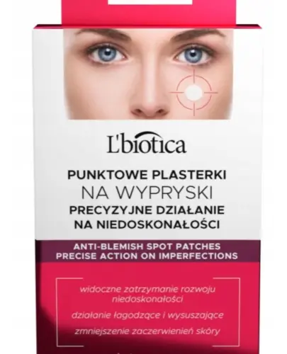 L'BIOTICA PUNKTOWE PLASTERKI NA WYPRYSKI NIEDOSKONAŁOŚCI 3X12 SZTUK