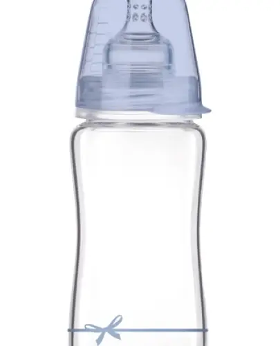 LOVI BUTELKA SZKLANA DYNAMICZNA DIAMOND GLASS BABY SHOWER BOY 250ML