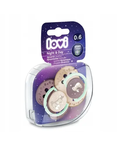 LOVI SILIKONOWY SMOCZEK DYNAMICZNY NIGHT&DAY GIRL 0-6M 2SZT.