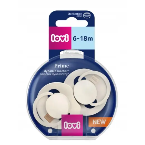 LOVI SMOCZEK SILIKONOWY DYNAMICZNY PRIME COCONUT/IVORY 6-18M 2SZT