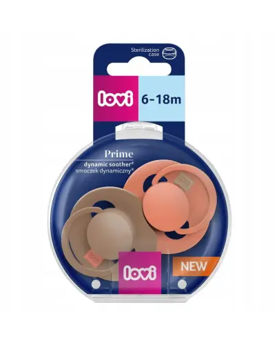 LOVI SMOCZEK SILIKONOWY DYNAMICZNY PRIME GRANOLA/ORANGE 6-18M. 2SZT.