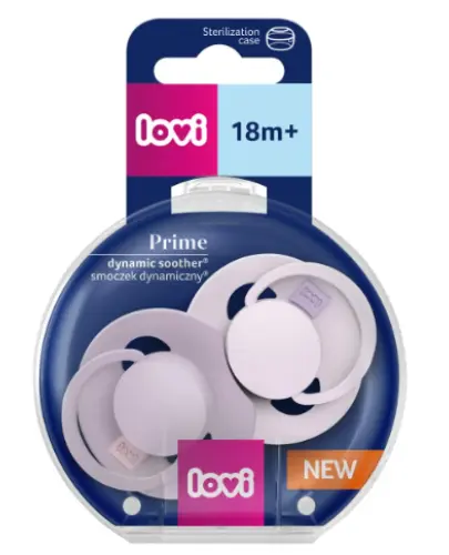 LOVI SMOCZEK SILIKONOWY DYNAMICZNY PRIME  LILAC/VIOLET 18M+ 2SZT.