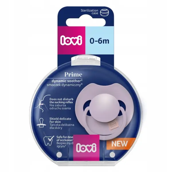 LOVI SMOCZEK SILIKONOWY DYNAMICZNY PRIME  LILAC/VIOLET 18M+ 2SZT.