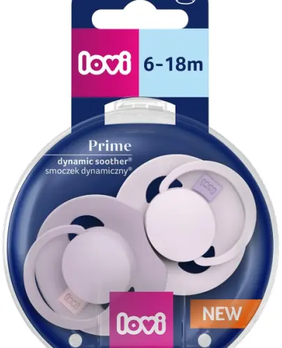 LOVI SMOCZEK SILIKONOWY DYNAMICZNY PRIME LILAC/VIOLET 6-18M 2SZT.