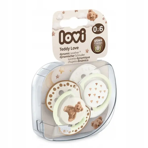 LOVI SMOCZEK SILIKONOWY DYNAMICZNY TEDDY LOVE 0-6M 2SZT 