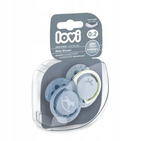 LOVI SMOCZEK SILKONOWY DYNAMICZNY BABY SHOWER BOY 0-2M 2SZT.