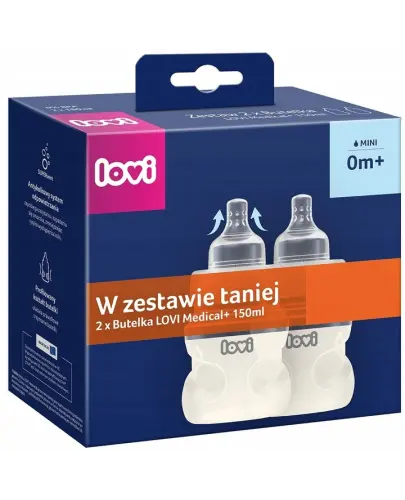 LOVI ZESTAW 2 BUTELEK MEDICAL+ 150ML 0M+