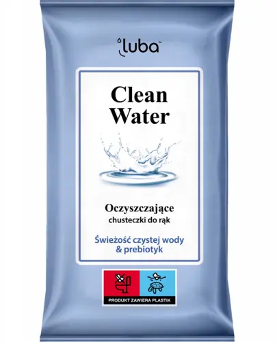LUBA CHUSTECZKI ODŚWIEŻAJĄCE DO RĄK CLEAN WATER 15 SZTUK