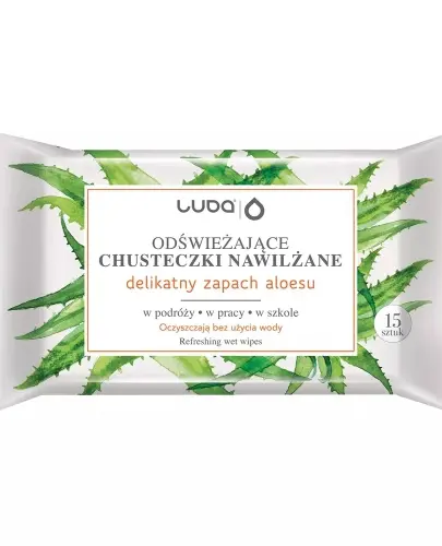 LUBA CHUSTECZKI ODŚWIEŻAJĄCE NAWILŻANE ALOE FRESH 15 SZTUK