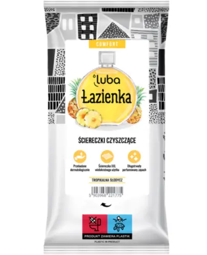 LUBA ściereczki czyszczące do łazienki TROPIKALNA SŁODYCZ 32 szt.