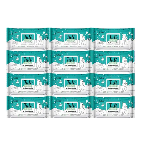 Luba Tuli AQUA 99 % chusteczki nawilżane 12 x 60 szt. WIELOPAK