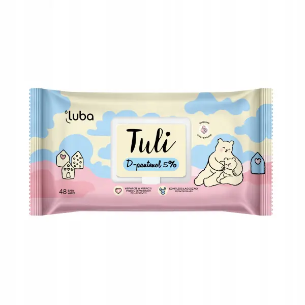 LUBA TULI D-PANTENOL 5% NAWILŻANE CHUSTECZKI DLA DZIECI 48 SZTUK