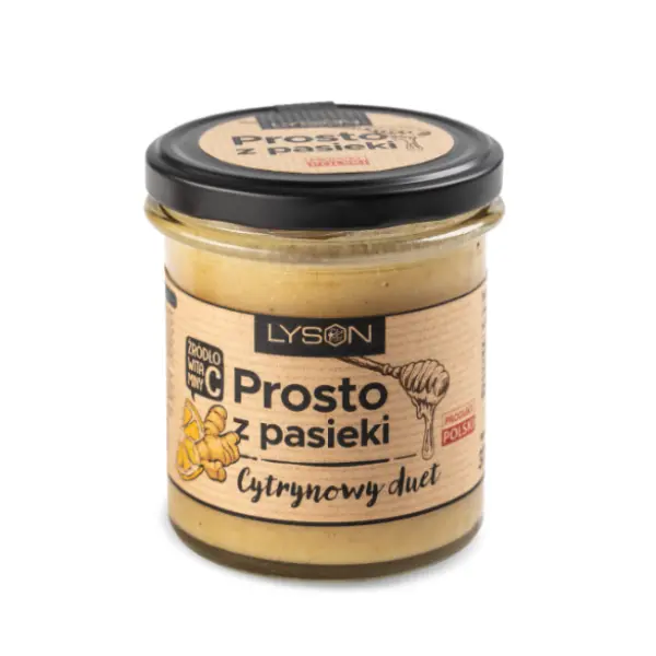 ŁYSOŃ CYTRYNOWY DUET MIÓD RZEPAKOWY Z DODATKAMI 370 G 