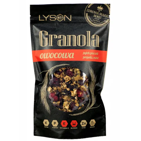 ŁYSOŃ Granola owocowa z miodem 300 g 