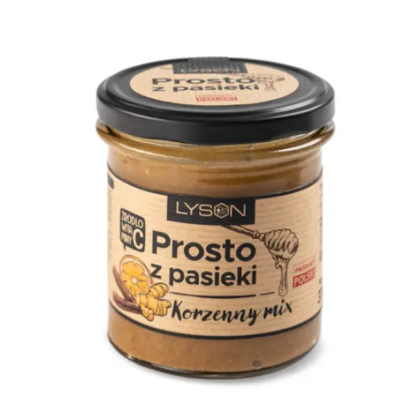 ŁYSOŃ KORZENNY MIX MIÓD RZEPAKOWY Z DODATKAMI 370 G 