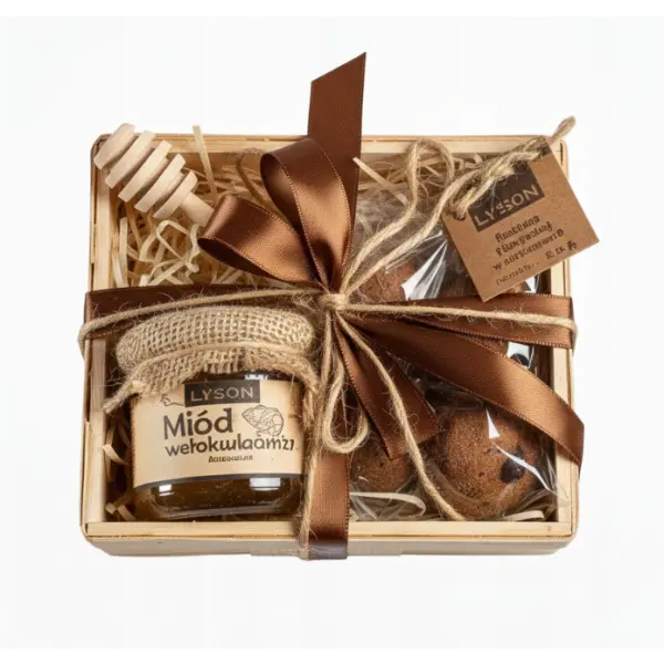 ŁYSOŃ ZESTAW PREZENTOWY MIODOWE SŁODKOŚCI Z PIERNIKOWYM TWISTEM