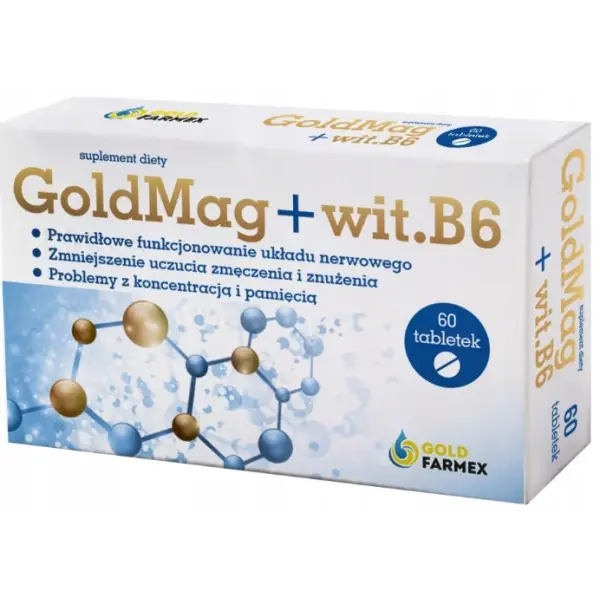 GOLDMAG Magnez + wit. B6 60 tabl.