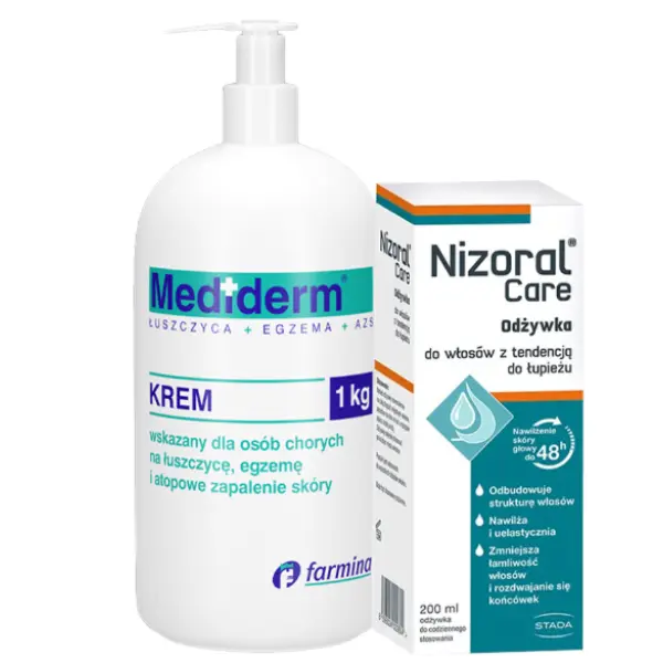 MEDIDERM krem 5 l + NIZORAL CARE odżywka do włosów ZESTAW