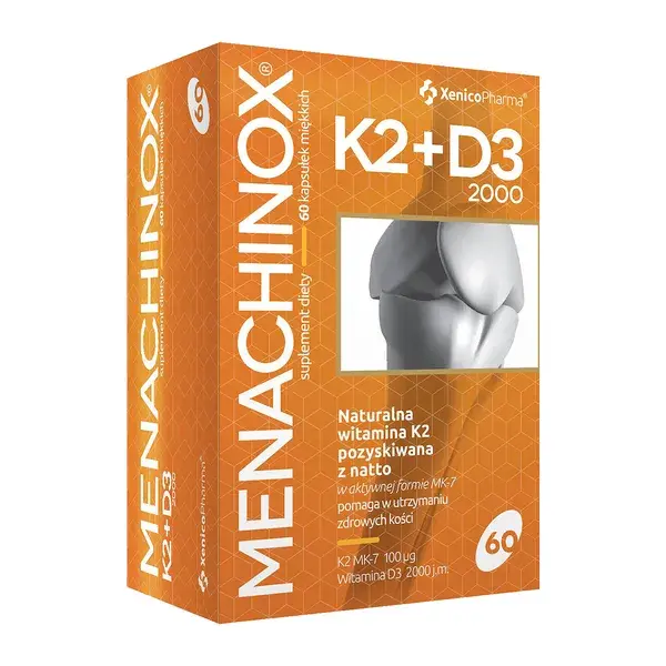 Menachinox K2 + D3 2000 j.m., 30 kapsułek