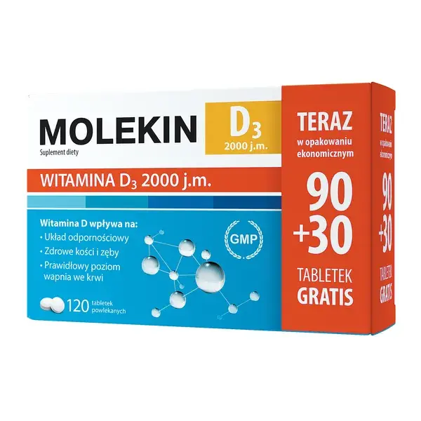 Molekin D3 2000, 120 tabletek