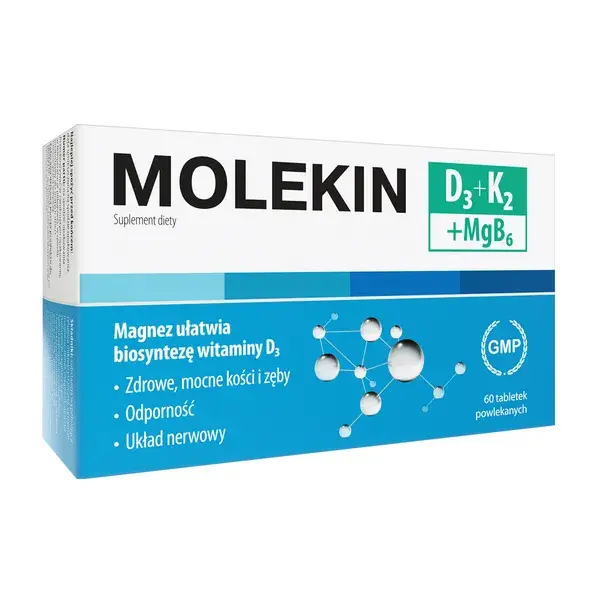Molekin D3 + K2 + MgB6, 60 tabletek