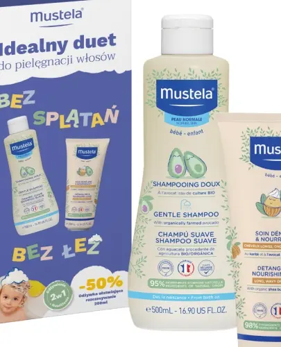 MUSTELA BABY HAIR SZAMPON + ODŻYWKA DO WŁOSÓW ZESTAW