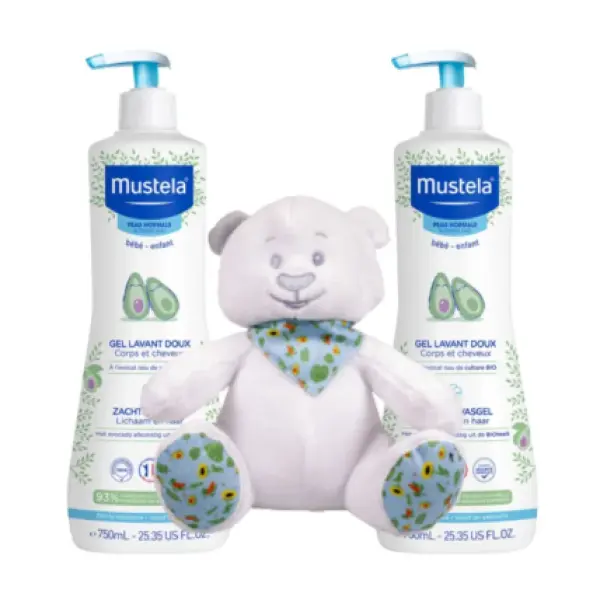 MUSTELA Hydra bebe żel do mycia 2 x 750 l + PREZENT