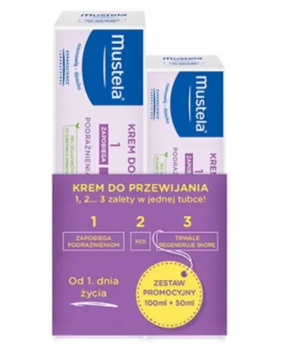 MUSTELA Krem do przewijania 100 + 50 ml  ZESTAW