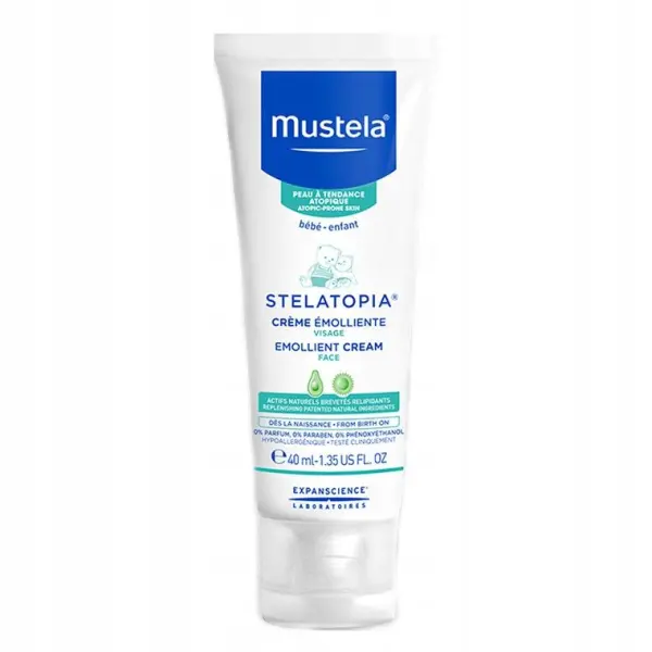 Mustela Stelatopia Krem Emolient do twarzy, 40 ml