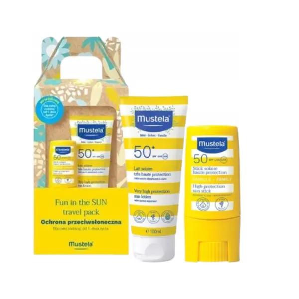 MUSTELA SUN 50 SPF Krem 100 ml + sztyft ZESTAW