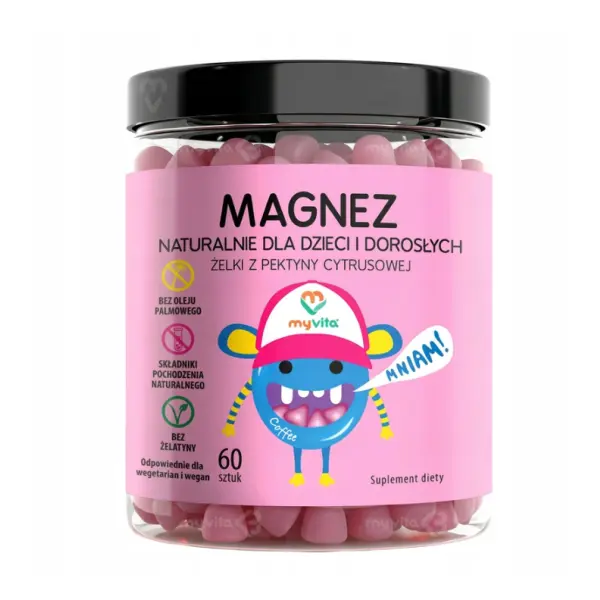MYVITA ŻELKI NATURALNE MAGNEZ 60 SZT. 