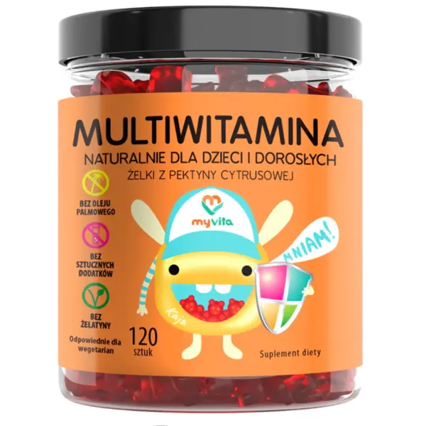 MYVITA ŻELKI NATURALNE MULTIWITAMINA 120 SZT. 