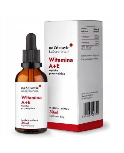 NA ZDROWIE WITAMINA A+E W OLIWIE Z OLIWEK KROPLE 30ML