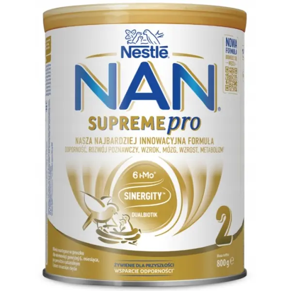 NESTLE NAN SUPREMEPRO 2 MLEKO MODYFIKOWANE NASTĘPNE DLA NIEMOWLĄT 6-12 M 800 G