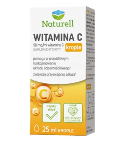 NATURELL Witamina C 50 mg w kroplach dla dzieci 25 ml