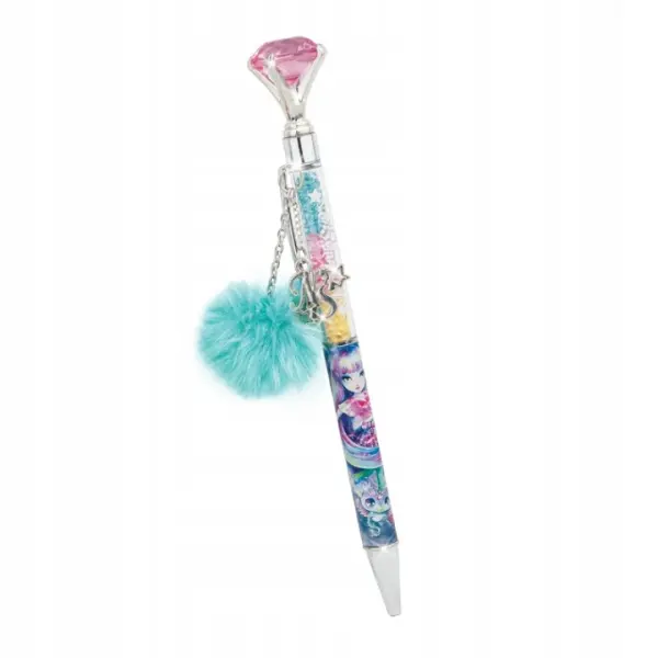 NEBULOUS STARS DŁUGOPIS Z KRYSZTAŁEM I ZAWIESZKĄ POMPONEM ISADORA