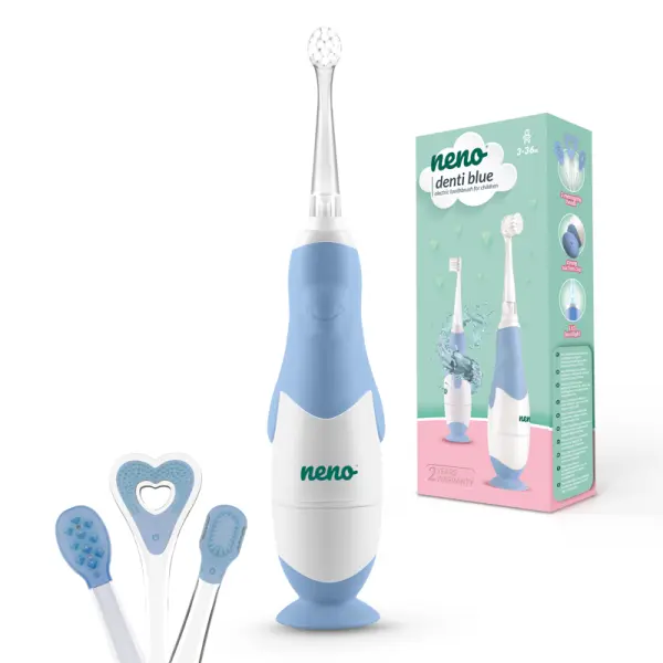 NENO DENTI BLUE ELEKTRYCZNA SZCZOTECZKA DO ZĘBÓW DLA DZIECI 0-3 LAT