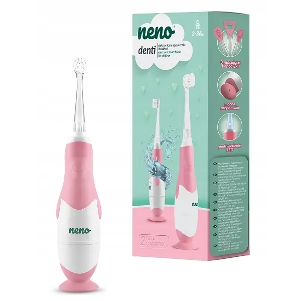 NENO DENTI PINK ELEKTRYCZNA SZCZOTECZKA DO ZĘBÓW DLA DZIECI 0-3 LAT