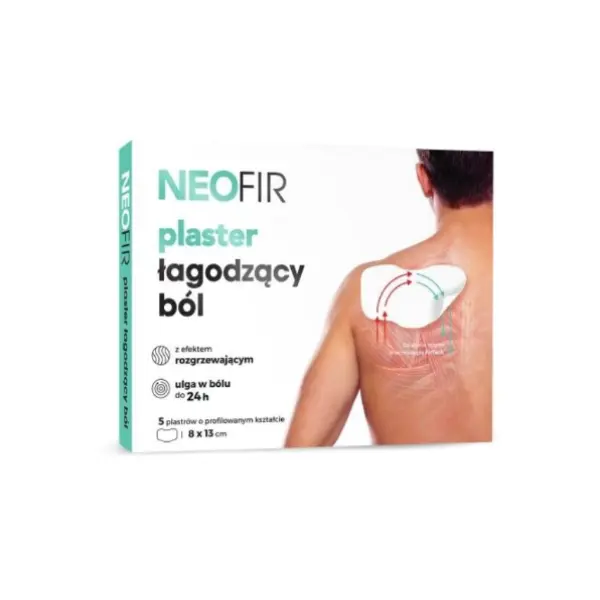 NEOFIR PLASTER ŁAGODZĄCY BÓL ULGA DO 24 H WYPROFILOWANY 8 X 13 CM