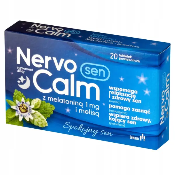 NERVOCALM SEN Z MELATONINĄ I MELISĄ 20 TABLETEK