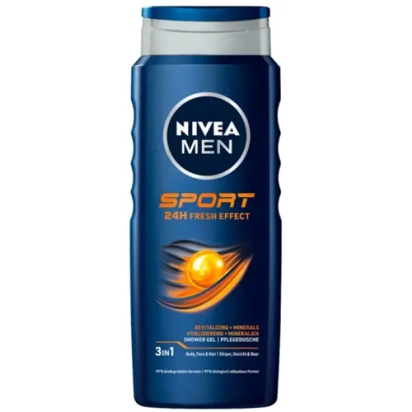 Nivea Men Sport Odprężający Żel pod prysznic dla mężczyzn, 500 ml