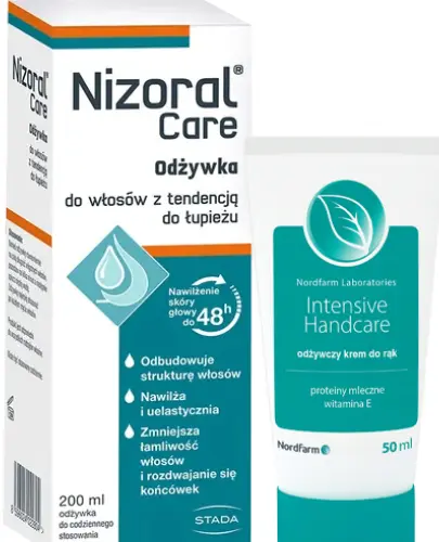 NIZORAL CARE Odżywka do włosów + Odżywczy krem do rąk 50 ml ZESTAW