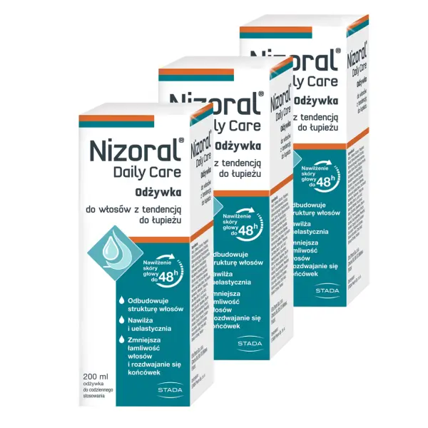 Nizoral Daily Care odżywka do włosów 3x200 ml