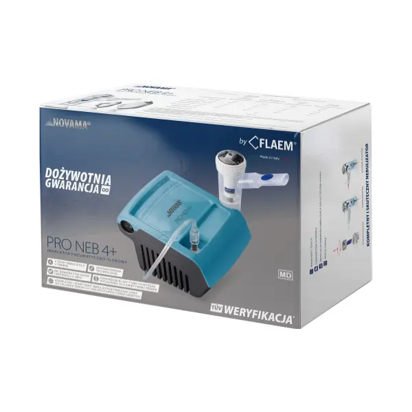 NOVAMA PRO NEB 4+ INHALATOR PNEUMATYCZNO - TŁOKOWY Z 4 TRYBAMI NEBULIZACJI  